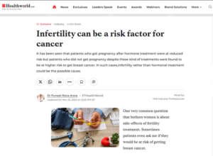 Infertility can be a risk factor for cancer